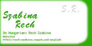 szabina rech business card